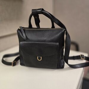 Fossil Black Leather Backpack